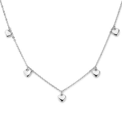 Ketting Hartjes zilver 36-40 cm