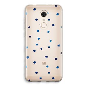 Blauwe stippen: Xiaomi Redmi 5 Transparant Hoesje