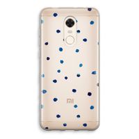 Blauwe stippen: Xiaomi Redmi 5 Transparant Hoesje