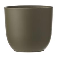 Bloempot - groen mat - H20 x D22.5 cm - keramiek - voor kamerplant - plantenpot Bloempot - groen mat - H20 x D22.5 cm - keramiek - voor kamerplant - plantenpot