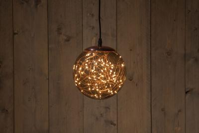 BAL SMOKEY 18CM/80LED CLASSIC WARM 8/16UUR TIMER INDOOR/OUTDOOR - Annas collection