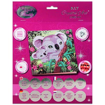 Diamond painting kaart koala moeder met Jong