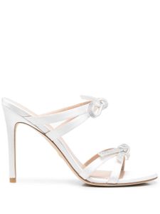 Stuart Weitzman sandales SW Bow 110 mm à ornements en cristal - Blanc