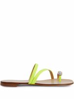 Giuseppe Zanotti sandales Hillary à ornements en cristal - Jaune