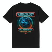 FC ELEVEN - Oezbekistan White Wolf Heavy T-Shirt - Zwart