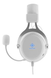DELTACO GAMING GAM-030-W Over Ear headset Gamen Kabel Stereo Wit Volumeregeling, Microfoon uitschakelbaar (mute)