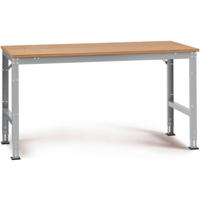 Manuflex AU4135.9006 Werk achtergrond tafel universele standaard met multiplex plaat, bxdxh = 2000 x 1200 x 760-870 mm Aluminium-zilver - thumbnail