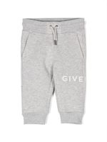 Givenchy Kids pantalon à logo imprimé - Gris