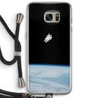 Alone in Space: Samsung Galaxy S7 Edge Transparant Hoesje met koord