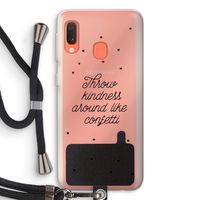Confetti: Samsung Galaxy A20e Transparant Hoesje met koord