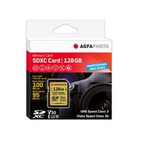 AgfaPhoto SDXC 128GB UHS-I U3 V30 Professional High Speed geheugenkaart - thumbnail
