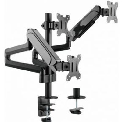 Equip 650134 triple monitorarm Zwart