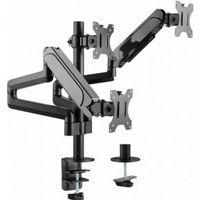 Equip 650134 triple monitorarm Zwart - thumbnail