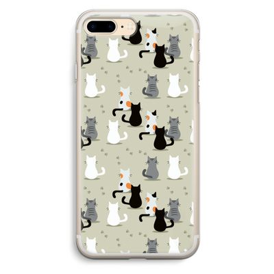 Katten: iPhone 7 Plus Transparant Hoesje