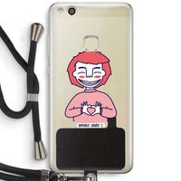 Hartje: Huawei Ascend P10 Lite Transparant Hoesje met koord