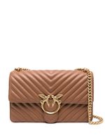 PINKO sac porté épaule Classic Love One - Marron