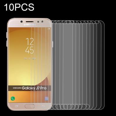 10 stuks voor Galaxy J7 (2017) (EU versie) 0 26 mm 9H oppervlaktehardheid 2.5D Explosieveilig niet-volledig scherm getemperd glas scherm Film