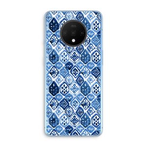 Blauw motief: OnePlus 7T Transparant Hoesje