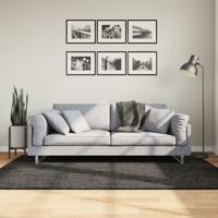 VidaXL Vloerkleed istan hoogpolig glanzend 140x200 cm antracietkleurig