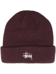 Stüssy bonnet à logo brodé - Violet