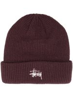 Stüssy bonnet à logo brodé - Violet