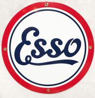 Esso Logo Emaille Bord 12" / 30 cm