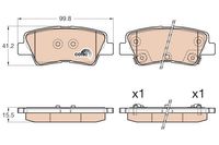 Remblokkenset, schijfrem TRW, u.a. fÃ¼r Hyundai, KIA, Toyota - thumbnail