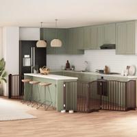 VidaXL Hondenhek inklapbaar 6 panelen 480 cm populierenhout bruin