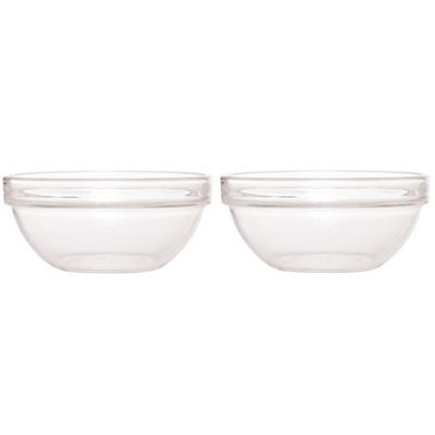 Luminarc Salade schaal/slakom van glas - 2x - Dia 20 cm - Schalen en kommen - Keuken accessoires