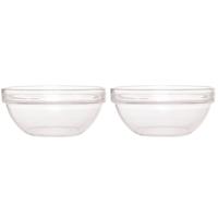 Luminarc Salade schaal/slakom van glas - 2x - Dia 20 cm - Schalen en kommen - Keuken accessoires