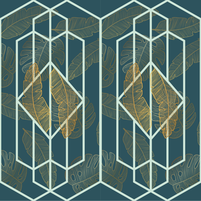 Tropisch ontwerp geometrisch behang