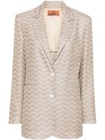 Missoni blazer boutonné à motif chevrons - Tons neutres