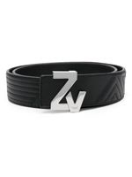 Zadig&Voltaire ceinture ZV Initials en cuir - Noir