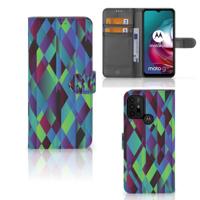 Motorola Moto G10 | G20 | G30 | Book Case | Abstract Green Blue