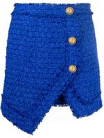 Balmain minijupe en tweed - Bleu