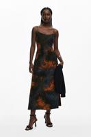 Afneembare jurk met dierenprint - GREEN - XS