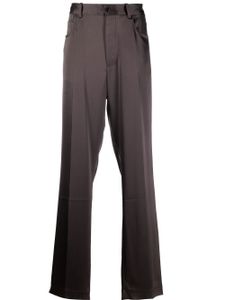 Nanushka pantalon droit à taille mi-haute - Marron