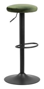 Bendt Barkruk 'Inger' Velvet (zithoogte 62-82cm), kleur Forest Green