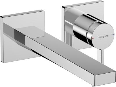 Hansgrohe Tecturis E Eéngreeps wastafelkraan inbouw voor wandmontage met uitloop 22,5 cm, chroom