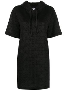 Moschino robe courte à logo imprimé - Noir