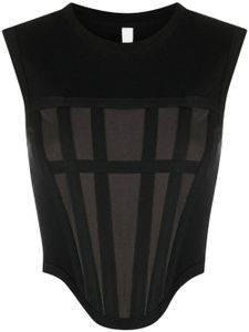 Dion Lee haut à design de corset - Noir