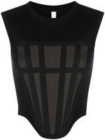 Dion Lee haut à design de corset - Noir