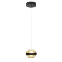 Highlight HanglampDynasty zwart met amber glas - H5502.28