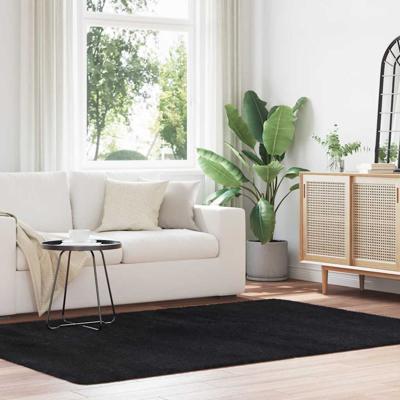 Hoogpolig vloerkleed NAVARRA 160x230 cm polyester zwart