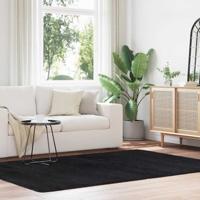 Hoogpolig vloerkleed NAVARRA 160x230 cm polyester zwart