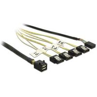 Delock 83320 Kabel Mini SAS HD SFF-8643 > 4 x SATA 7-pins Reverse + Zijband 0,5 m