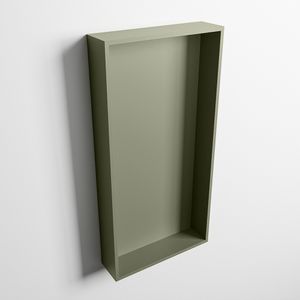 MONDIAZ EASY Nis 59,5x29,5cm in solid surface kleur Army | Army. 1 vak  geschikt voor in- of opbouw