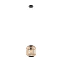 EGLO hanglamp Bordesly Ã˜21 cm - zwart/hout - Leen Bakker