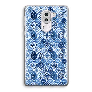 Blauw motief: Honor 6X Transparant Hoesje