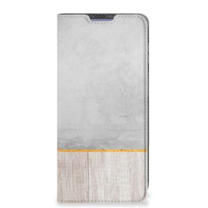 Poco X4 Pro 5G Book Wallet Case Wood Concrete